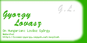 gyorgy lovasz business card