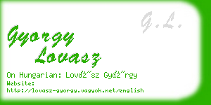 gyorgy lovasz business card